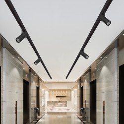 InLight Σποτ μαγνητικής ράγας LED 10W 3000K σε μαύρη απόχρωση D:14,5cmX14,5cm (T01901-BL)