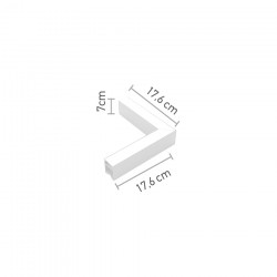 InLight Γωνιακός σύνδεσμος LED 8W 4000K σε λευκή απόχρωση D:17,6cmX17,6cm (L002-WH)