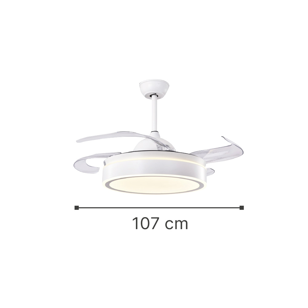 InLight Peyto 72W 3CCT LED Ανεμιστήρας Οροφής Λευκός (102000310)