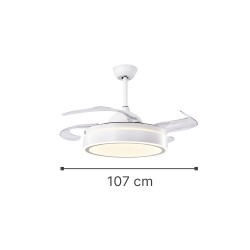 InLight Peyto 72W 3CCT LED Ανεμιστήρας Οροφής Λευκός (102000310)