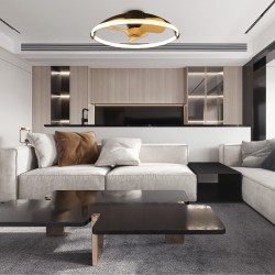 InLight Nettilling 80W 3CCT LED Ανεμιστήρας Οροφής Μαύρος (101000520)