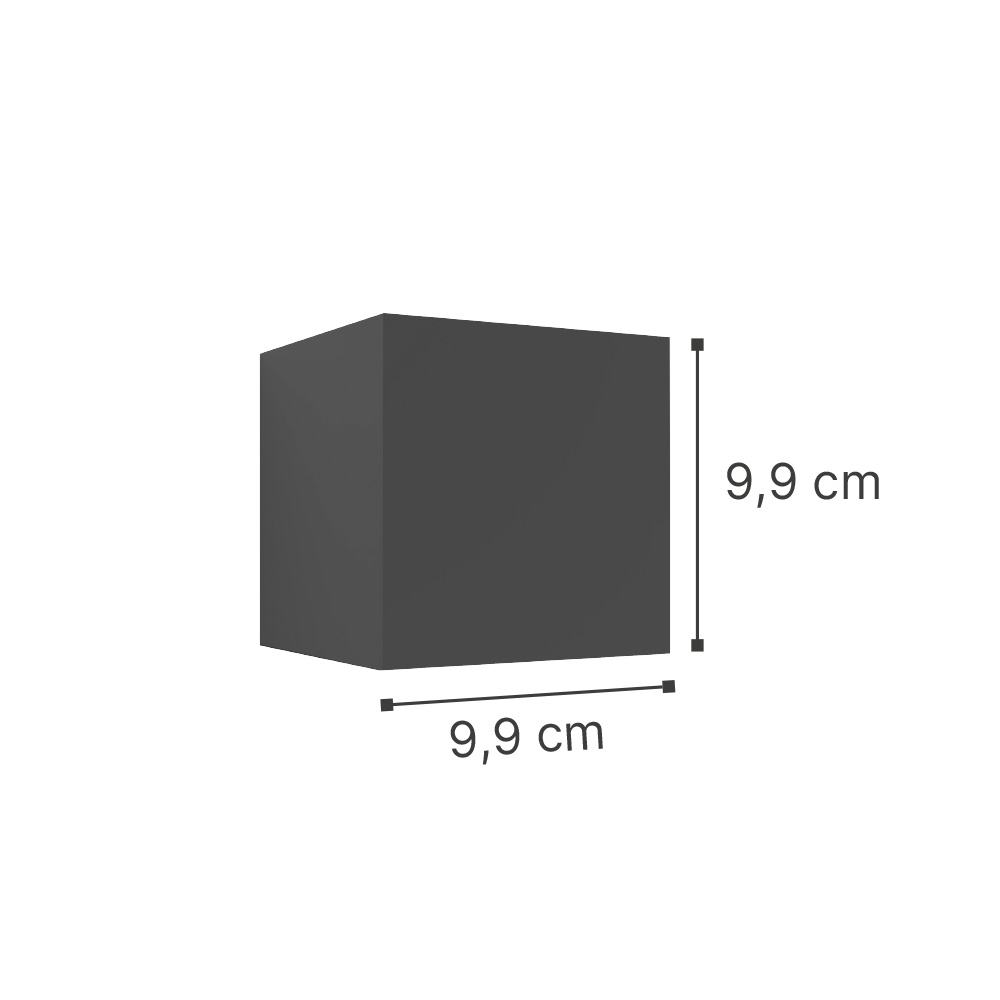 InLight Emerald LED 10W 3000K Απλίκα Εξωτερικού Χώρου Γκρι D:9,9cmx9,9cm