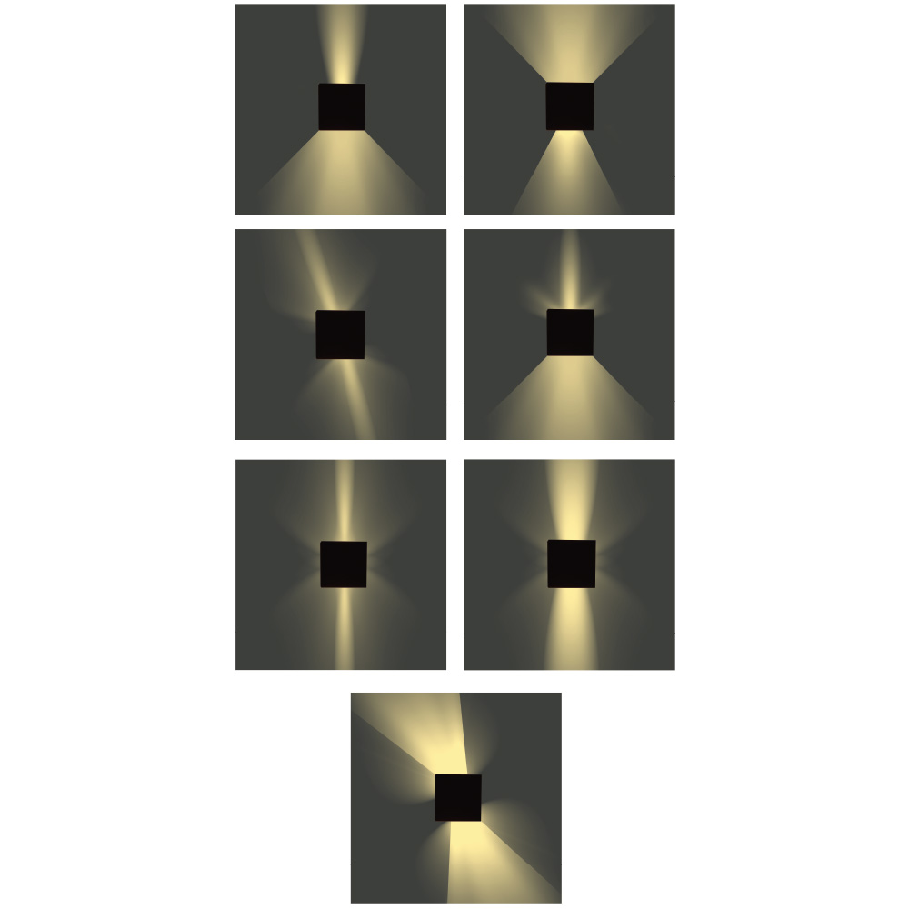 InLight Emerald LED 10W 3000K Απλίκα Εξωτερικού Χώρου Γκρι D:9,9cmx9,9cm