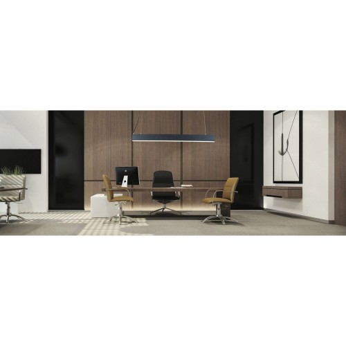 InLight Κρεμαστό φωτιστικό LED 60W 3CCT (By Switch) από αλουμίνιο σε μαύρη απόχρωση D:180cm (6072-180-BL)