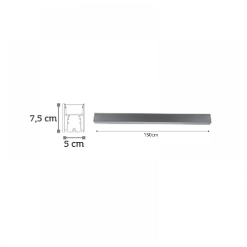 InLight Κρεμαστό φωτιστικό LED 50W 3CCT (By Switch) από αλουμίνιο σε μαύρη απόχρωση D:150cm (6072-150-BL)