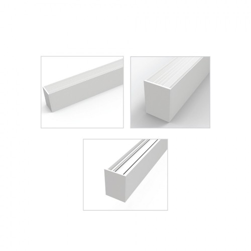 InLight Κρεμαστό φωτιστικό LED 30W 3CCT (By Switch) από αλουμίνιο σε λευκή απόχρωση D:90cm (6072-90-WH)