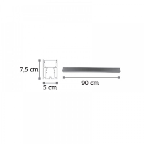 InLight Κρεμαστό φωτιστικό LED 30W 3CCT (By Switch) από αλουμίνιο σε μαύρη απόχρωση D:90cm (6072-90-BL)
