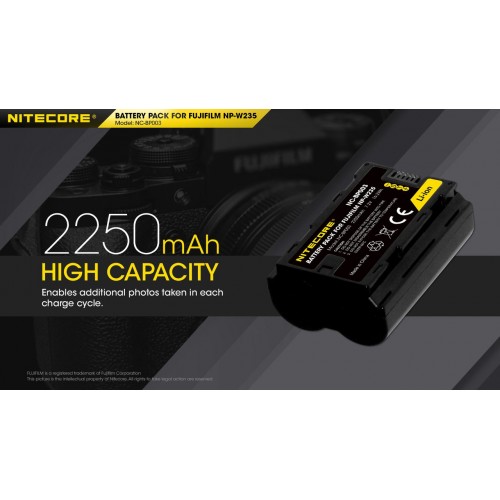 ΜΠΑΤΑΡΙΑ NITECORE for Fujifilm NP-W235, 7.2V , 2250mAh, 16.2Wh