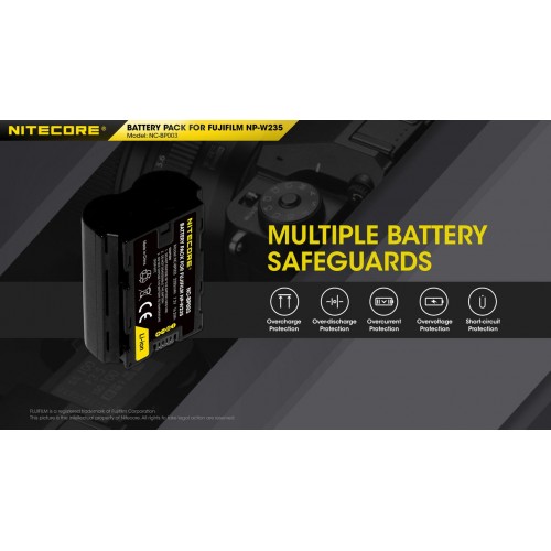 ΜΠΑΤΑΡΙΑ NITECORE for Fujifilm NP-W235, 7.2V , 2250mAh, 16.2Wh