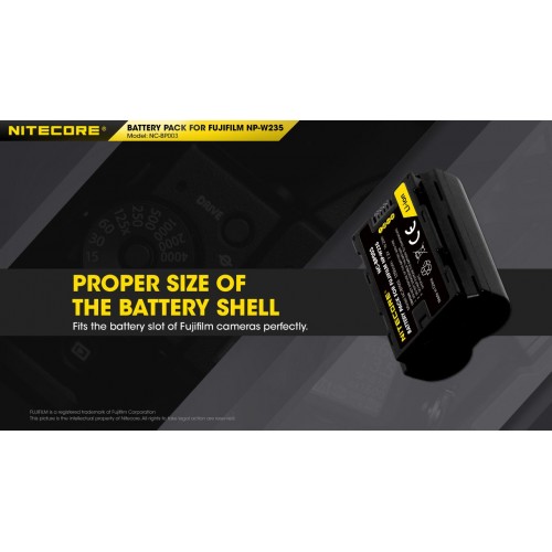 ΜΠΑΤΑΡΙΑ NITECORE for Fujifilm NP-W235, 7.2V , 2250mAh, 16.2Wh