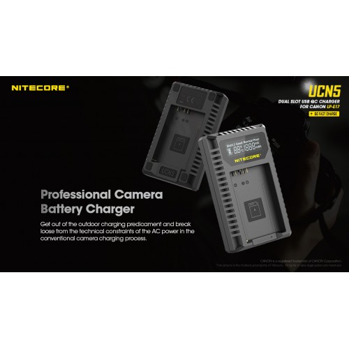 ΦΟΡΤΙΣΤΗΣ NITECORE UCN5 - Για μπαταρίες Canon LP-E17