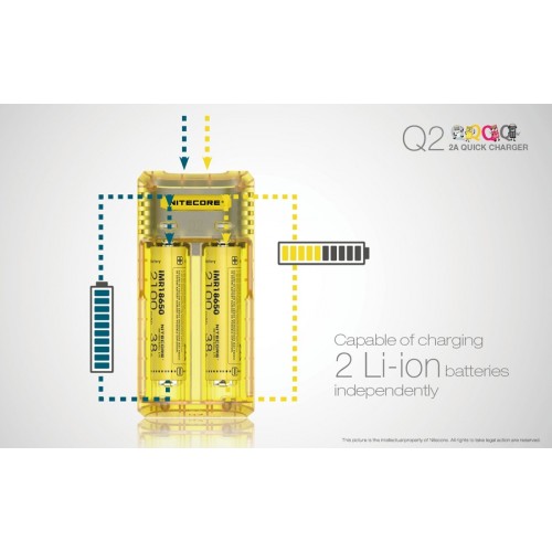 ΦΟΡΤΙΣΤΗΣ NITECORE Q2, Quick charger, 2A, Lemonade