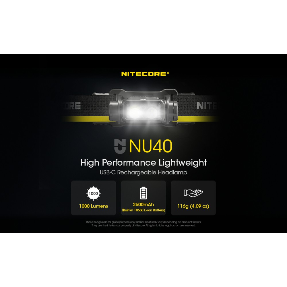 ΦΑΚΟΣ LED NITECORE HEADLAMP NU40, 1000Lm
