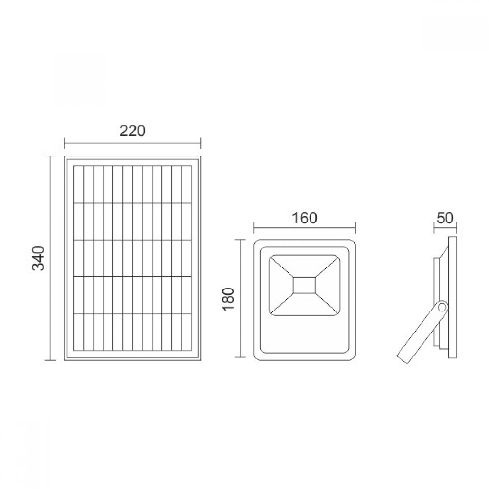 ΗΛΙΑΚΟΣ ΠΡΟΒΟΛΕΙΣ LED ΜΕ ΑΙΣΘΗΤΗΡΑΣ 30W 6500K Spotlight