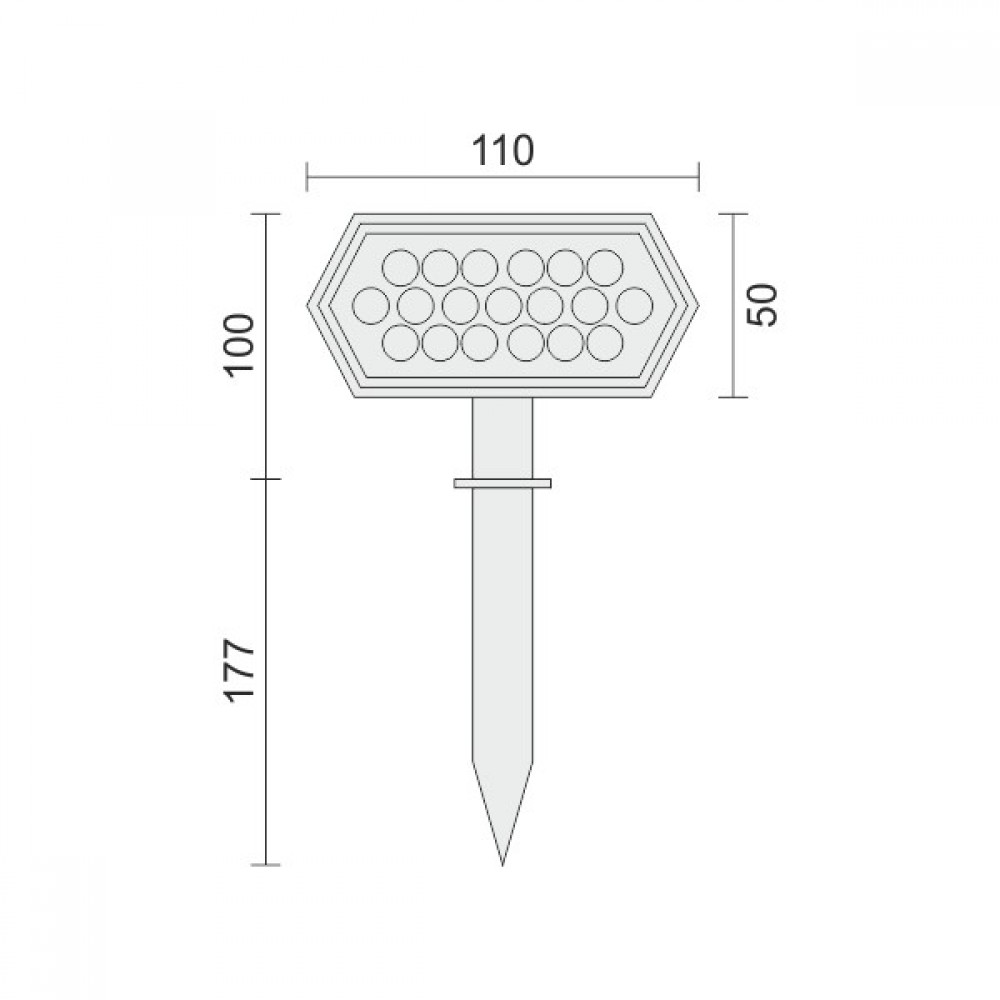 ΗΛΙΑΚΟ ΦΩΤΙΣΤΙΚΟ ΕΔΑΦΟΥΣ ή ΕΠΙΤΟΙΧΟ LED 4W 3000K - SPOTLIGHT