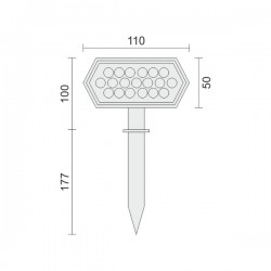 ΗΛΙΑΚΟ ΦΩΤΙΣΤΙΚΟ ΕΔΑΦΟΥΣ ή ΕΠΙΤΟΙΧΟ LED 4W 3000K - SPOTLIGHT