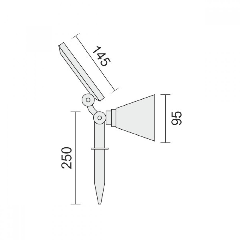 ΗΛΙΑΚΟ ΦΩΤΙΣΤΙΚΟ ΕΔΑΦΟΥΣ LED 4W 3000K - SPOTLIGHT
