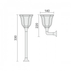 ΗΛΙΑΚΟ ΦΩΤΙΣΤΙΚΟ ΜΕ ΕΦΕ ΚΙΝΟΥΜΕΝΗΣ ΦΛΟΓΑΣ 1W Spotlight