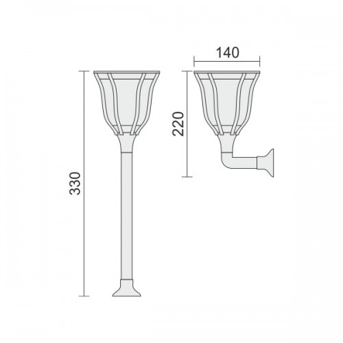 ΗΛΙΑΚΟ ΦΩΤΙΣΤΙΚΟ ΜΕ ΕΦΕ ΚΙΝΟΥΜΕΝΗΣ ΦΛΟΓΑΣ 1W Spotlight