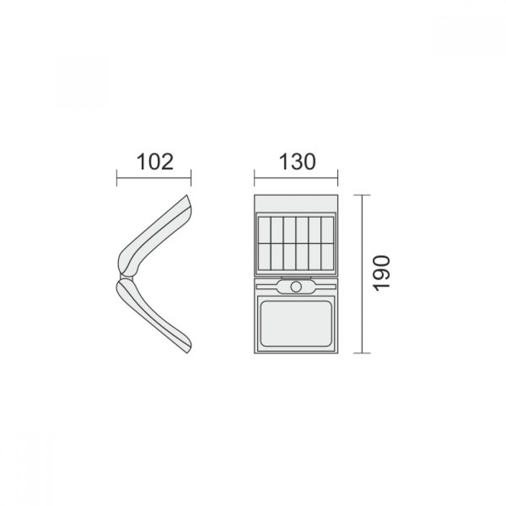 ΗΛΙΑΚΟ ΦΩΤΙΣΤΙΚΟ ΤΟΙΧΟΥ LED ΜΕ ΑΙΣΘΗΤΗΡΑ PIR 20W 3000K Spotlight