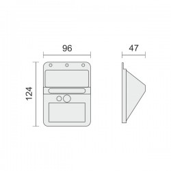 ΗΛΙΑΚΟ ΦΩΤΙΣΤΙΚΟ ΤΟΙΧΟΥ LED ΜΕ ΑΙΣΘΗΤΗΡΑ PIR 2W 6000K Spotlight