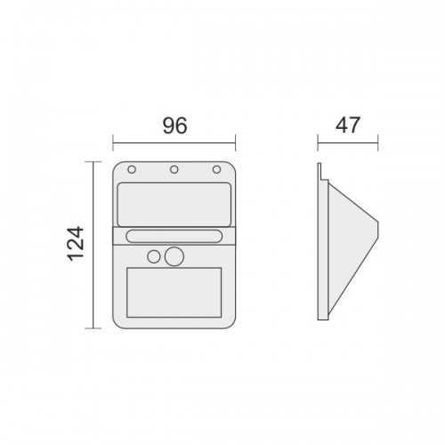 ΗΛΙΑΚΟ ΦΩΤΙΣΤΙΚΟ ΤΟΙΧΟΥ LED ΜΕ ΑΙΣΘΗΤΗΡΑ PIR 2W 6000K Spotlight