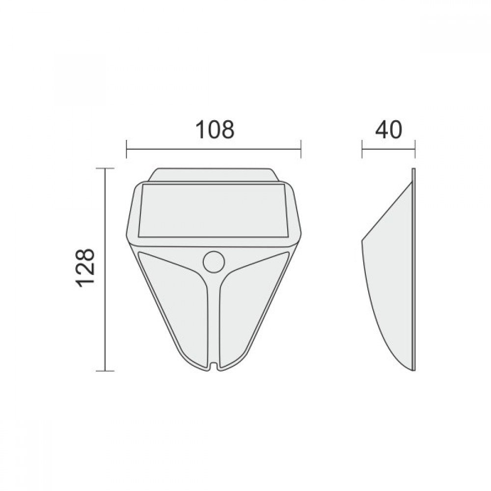 ΗΛΙΑΚΟ ΦΩΤΙΣΤΙΚΟ ΤΟΙΧΟΥ LED ΜΕ ΑΙΣΘΗΤΗΡΑ PIR 2W 6000K Spotlight