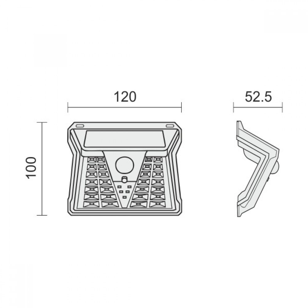 ΗΛΙΑΚΟ ΦΩΤΙΣΤΙΚΟ ΤΟΙΧΟΥ LED ΜΕ ΑΙΣΘΗΤΗΡΑ PIR 2W 6000K Spotlight