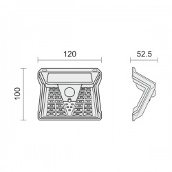 ΗΛΙΑΚΟ ΦΩΤΙΣΤΙΚΟ ΤΟΙΧΟΥ LED ΜΕ ΑΙΣΘΗΤΗΡΑ PIR 2W 6000K Spotlight