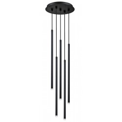 Κρεμαστό Πολύφωτο Φωτιστικό Μαύρο 5/Φωτο Zenia 15W - Viokef