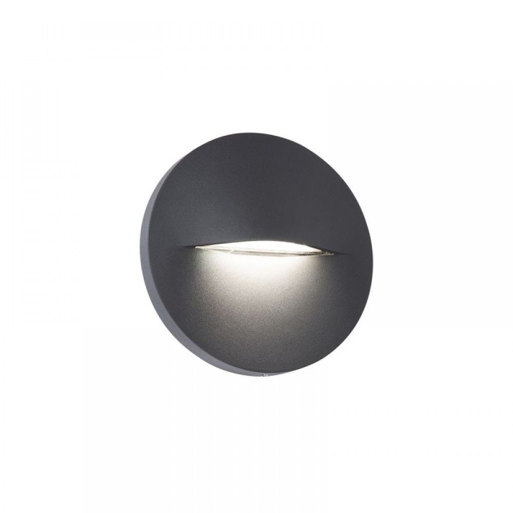Aπλίκα Aνθρακί Round LED 3W IP65 Vita - Viokef