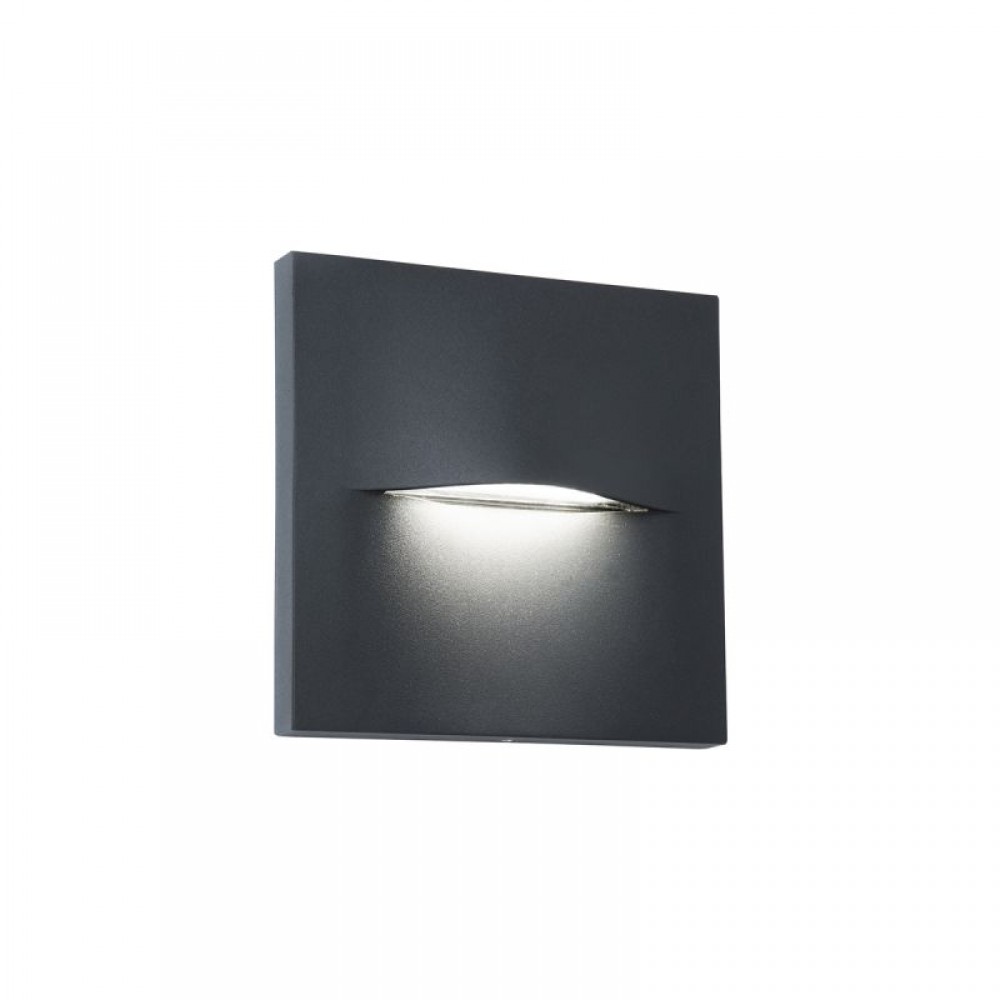 Aπλίκα Aνθρακί Square LED 3W IP65 Vita - Viokef