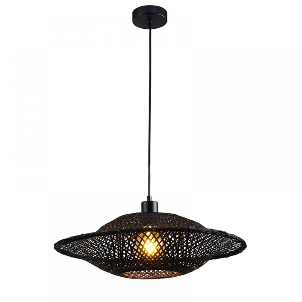 Κρεμαστό Φωτιστικό Μονόφωτο Από Μπαμπού 1xE27 - Viokef