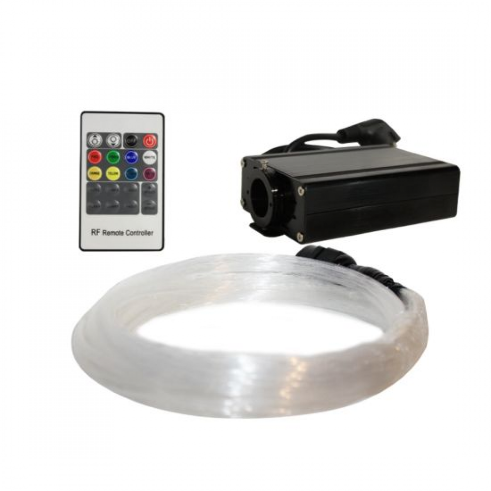 LED 16W Οπτική Ίνα KIT 0,75mm 25×2-3-4-5m & RF REMOTE ACA