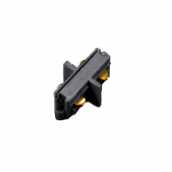 Σύνδεσμος Ένωση ευθείας Για Μονοφασική Ράγα Οροφής 2 Καλωδίων Μαύρο ACA