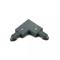 Σύνδεσμος Ένωση Γωνία 90º Για Μονοφασική Ράγα Οροφής 2 Καλωδίων Σε Μαύρο ACA