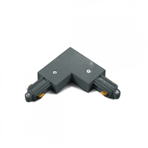 Σύνδεσμος Ένωση Γωνία 90º Για Μονοφασική Ράγα Οροφής 2 Καλωδίων Σε Μαύρο ACA