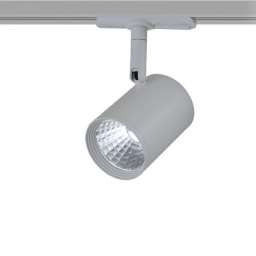LED COB Φωτιστικό Ράγας Μονοφασικό 2 Καλωδίων 7W 24° 230V Σε Γκρι Χρώμα Ουδέτερο Λευκό ZUNO ACA