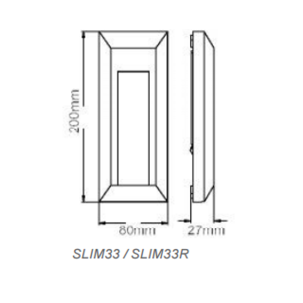 Led SLIM Επίτοιχα 0.7W 230V IP65 Σε Αποχρώση Σκουριάς ACA