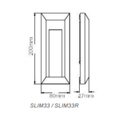 Led SLIM Επίτοιχα 0.7W 230V IP65 Σε Αποχρώση Σκουριάς ACA