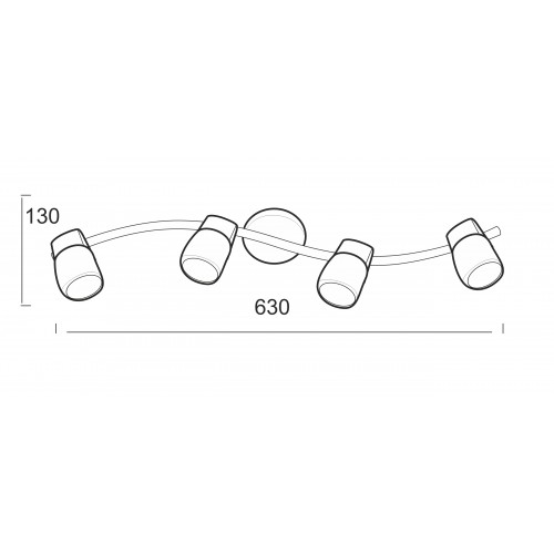 Μεταλλικό Μπρονζέ Σπότ 4xG9 Με Διάφανο Υψηλής Καθαρότητας Γυαλί Και Με Δυνατότητα Περιστροφής