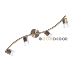 Μεταλλικό Μπρονζέ Σπότ 4xG9 Με Διάφανο Υψηλής Καθαρότητας Γυαλί Και Με Δυνατότητα Περιστροφής