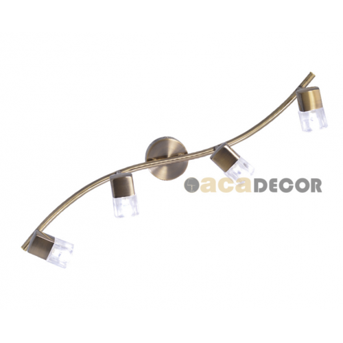 Μεταλλικό Μπρονζέ Σπότ 4xG9 Με Διάφανο Υψηλής Καθαρότητας Γυαλί Και Με Δυνατότητα Περιστροφής