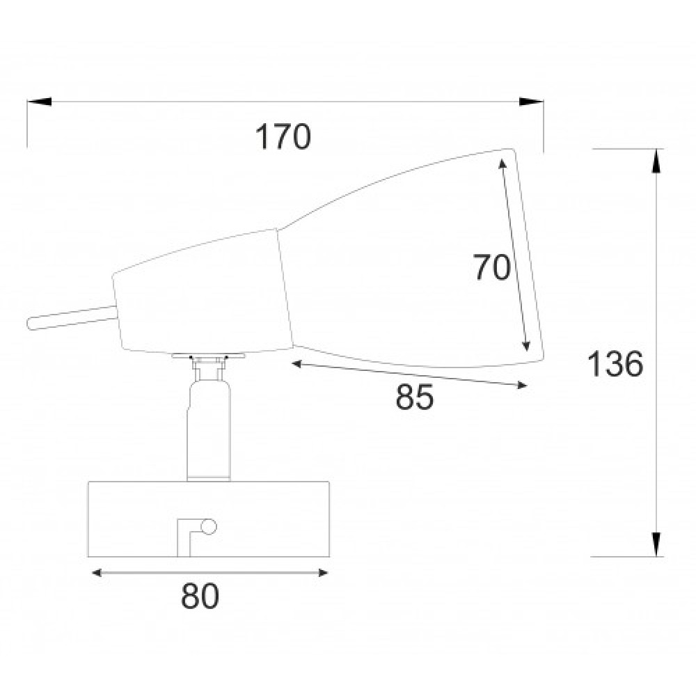 Σπότ Μονόφωτο Νίκελ-Μάτ Μεταλλικό Με Αλάβαστρο Γυαλί & Ντουί Ε14  ACA