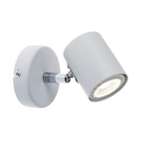 Μονό Μεταλλικό Σποτ Εσωτερικού Χώρου GU10 Λευκό Περιστροφή Κεφαλής Και Βραχίονα - Aca Decor