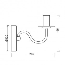 Επίτοιχο Φωτιστικό Ματ Σε Λευκό Χρώμα 1xE14