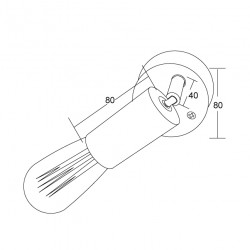 Επίτοιχο Φωτιστικό Με Ρυθμιζόμενο Βραχίωνα Και Βάση Σε Αντικέ Χρώμα IP20 1xE27 