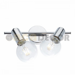 Επίτοιχο Φωτιστικό Με Ρυθμιζόμενο Βραχίωνα Και Βάση Σε Χρώμιο Χρώμα IP20 2xE27