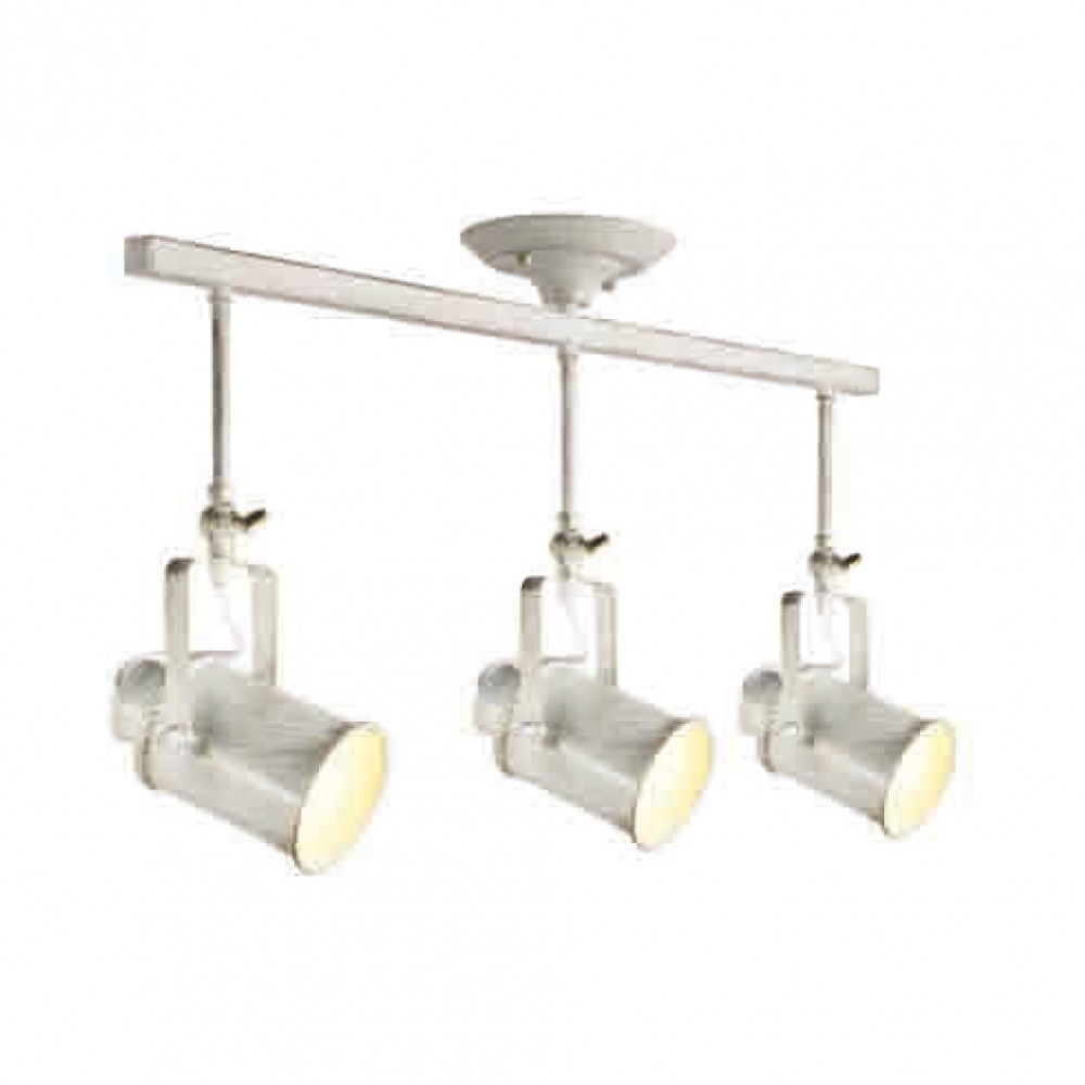 Vintage Φωτιστικό Σποτ Οροφής Σε Λευκό Πατίνα Χρώμα 3xE27 