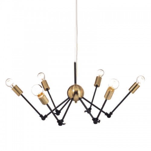 Vintage Φωτιστικό Οροφής Με Ράβδους Σε Διάφορα Χρώματα 6xE27